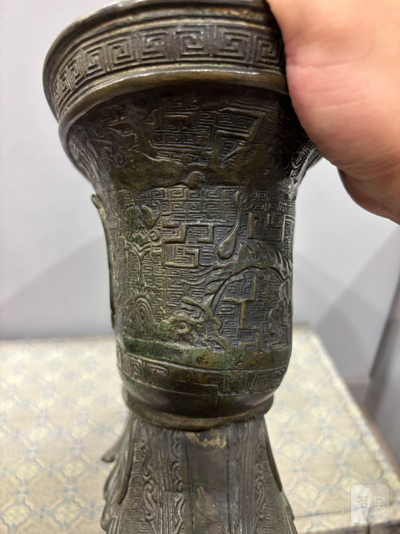 明 铜吉语“大富贵亦寿考”炉 - 图3